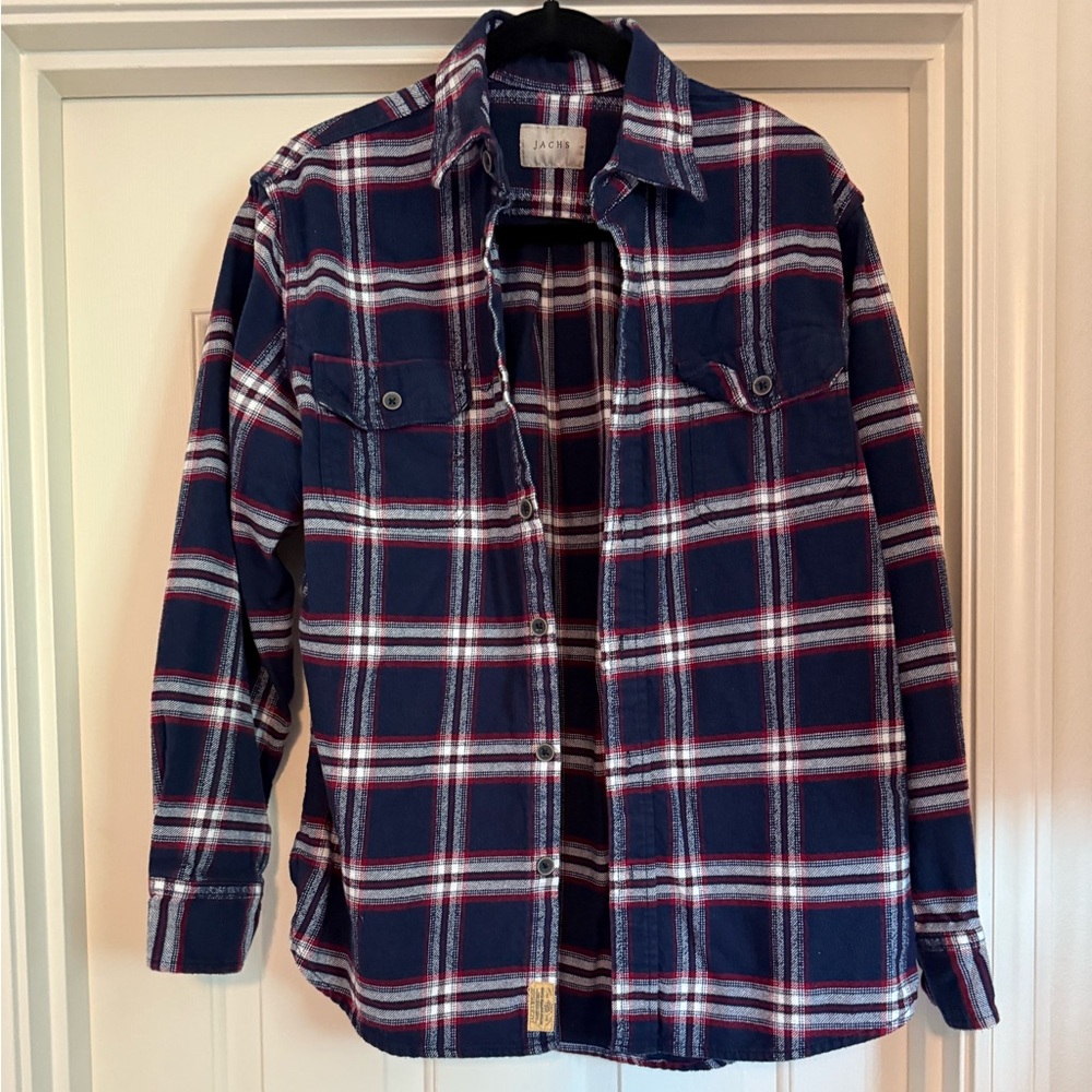 Jachs Blue and Red Plaid Shirt